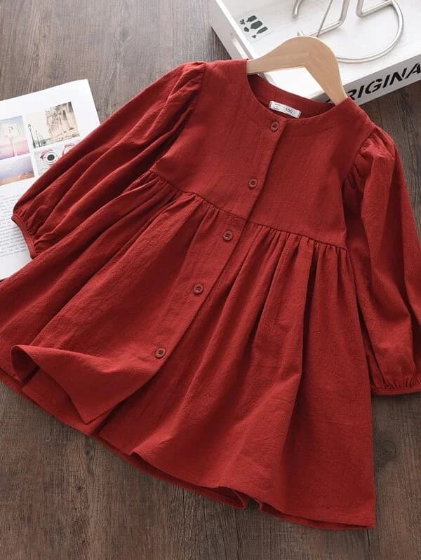 RED STITCH FROCK