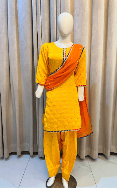 Mustard Festive Shalwar Kameez